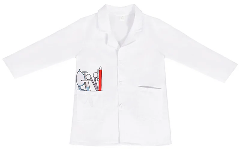 Gprince Enfants Costume Doctor Maison de Jeu Cosplay Tablier Doctor Costume d'Infirmière avec Chapeau pour Enfants Journée des Carrières Halloween Cosplay