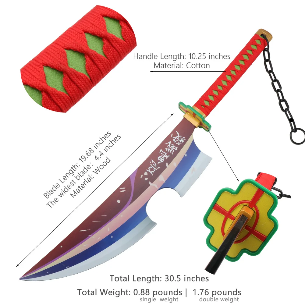 Новые товары, меч аниме, реквизит, деревянные мечи, оригинальный узор, Uzui  Tengen, меч Kimetsu no Yaiba| Alibaba.com