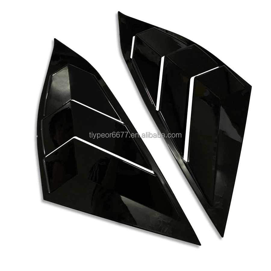 product tiypeor window louver for honda accord 2018 2022 gloss black jdm side vent rear window quarter louver-5