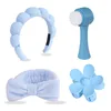 Blue - Four-Piece Makeup Brush Set (OPP Bag)