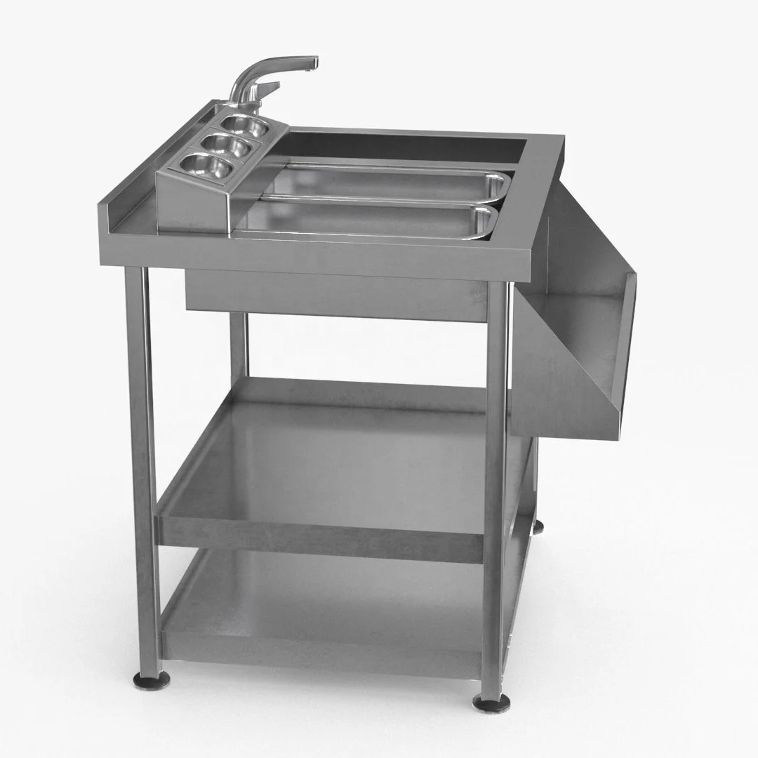 Stainless Steel Cocktail Bar Station with Speed Rail