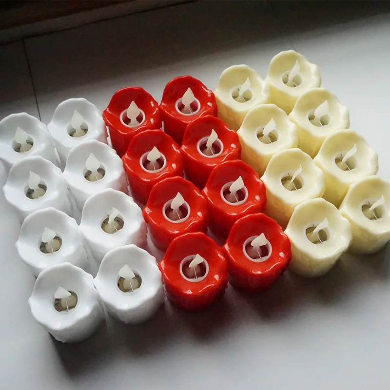 Swing Melted Shell LED Candles Dancing Wick Flickering Moving Wick Birthday Candle Environmental Protection Smokeless Led Bougie