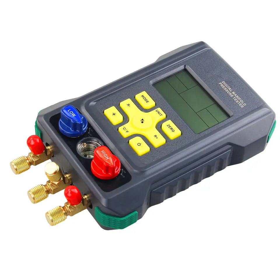 Hvac Digital R407c R134a Refrigerant Manifold Pressure Gauge Vacuum