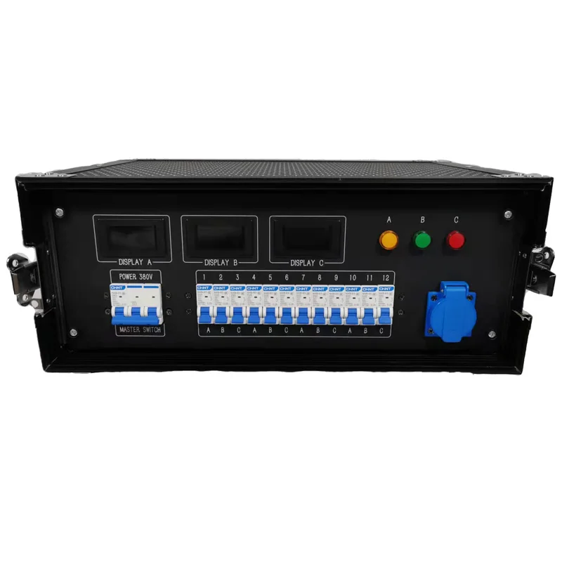 W-18 однофазный 12-канальный развлекательный сценический блок распределения света 63A водонепроницаемый выход из меди ABS-Metal