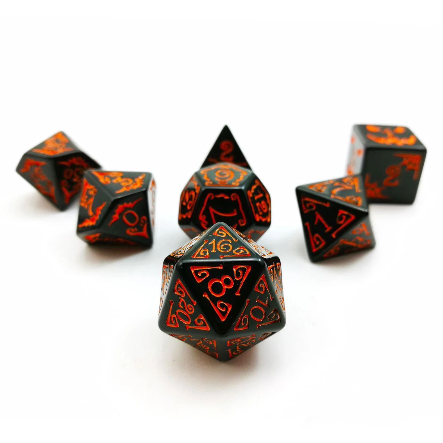 Bescon Blank Polyhedral Dice Set of 7 d4 d6 d8 d10 d12 d20 d