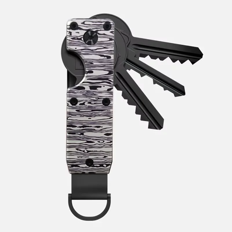 Klassischer Schlüsselorganizer Aus Aluminium Mit Kartenfach_voghion.com