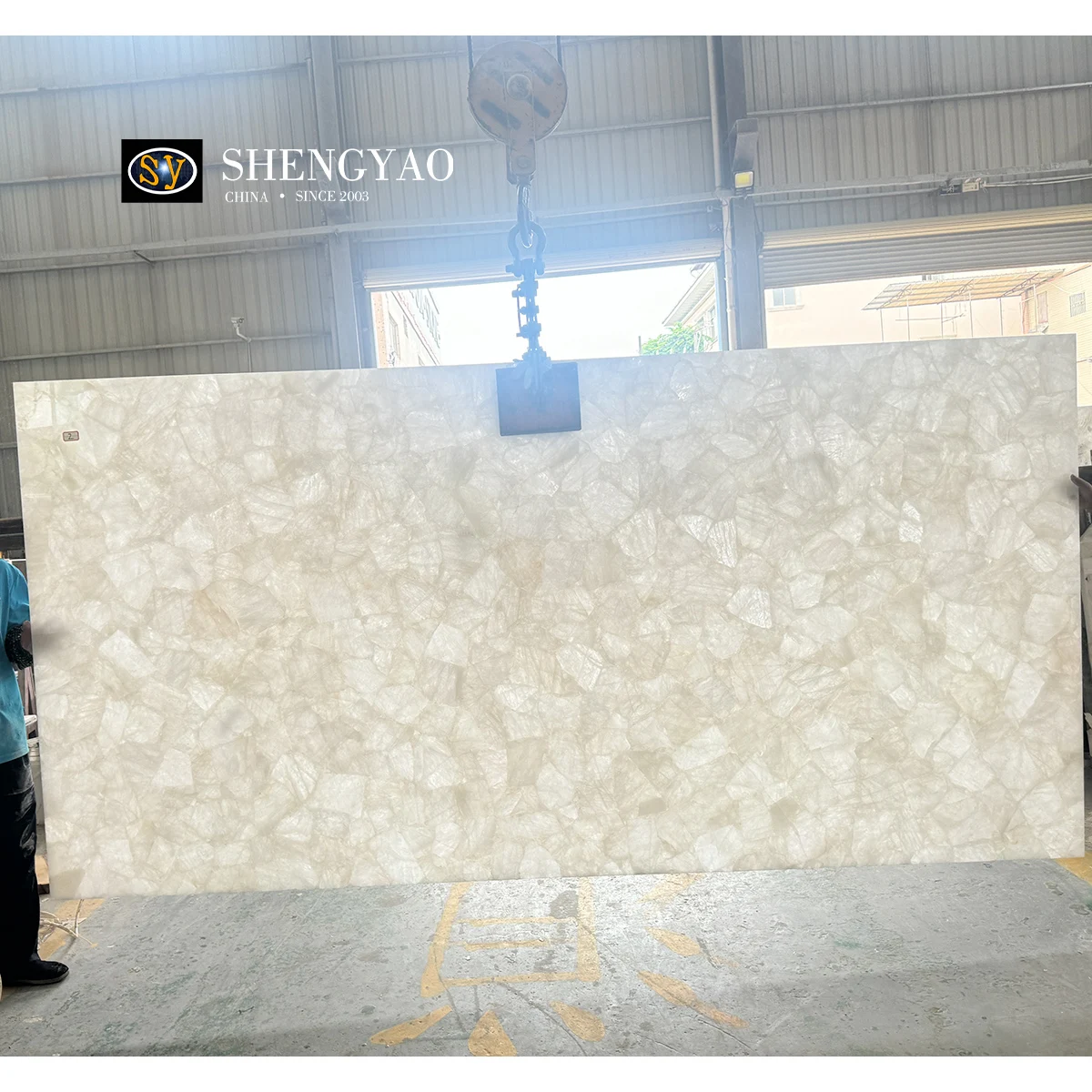 Free Sample for Most Popular Hot Sale Translucent White Jade Onix Crystal Slab and Marble Tile