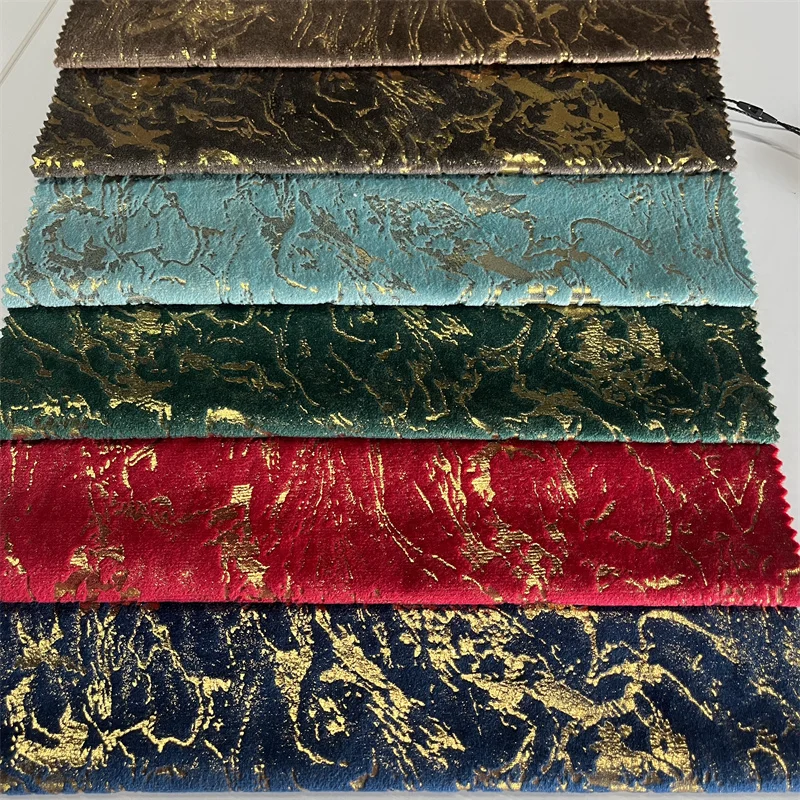 Classical Holland Velvet Glue Embossed 100% Polyester Knitted Fabric for Car Sofa Cushion & Furniture for Curtains & Accessories