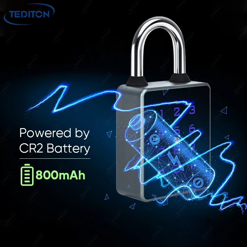 Lockers Padlock Lock Waterproof Security Keyless Pin Code Card Key Combination Portable Smart App Padlock