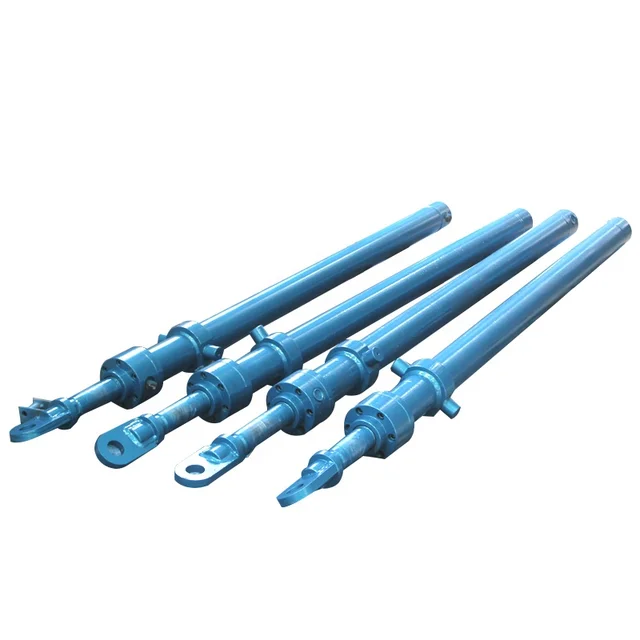 High Quality Stainless Steel Excavator Hydraulic Cylinder Double telescopic Hydraulic Piston Cylinder Machinery Parts