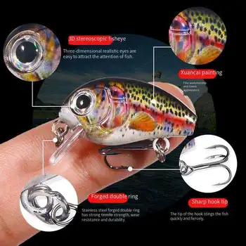 Hot Sale Cheery 2g Micro Hard Silicone Crankbait Fishing Lure for River Use-5 Piece Per Box – Soft Lure – view 3
