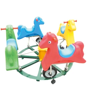 Children Colorful Kindergarten 4 Seats Outdoor Animal Swivel Chairs