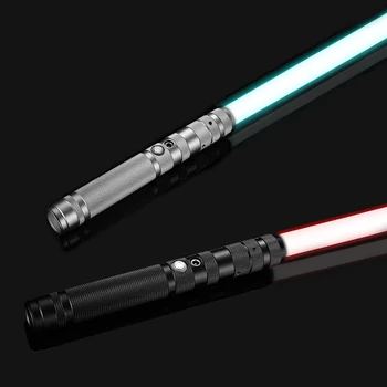 2024 cheap RGB Rechargeable  Lightsaber Metal handle  playing 15 color change with sound Lightsaber