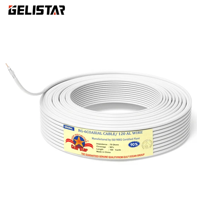 High Quality Coax 100 yard Solid CCS RG6 RG11 communication satellite cable TV antena coaxial cable