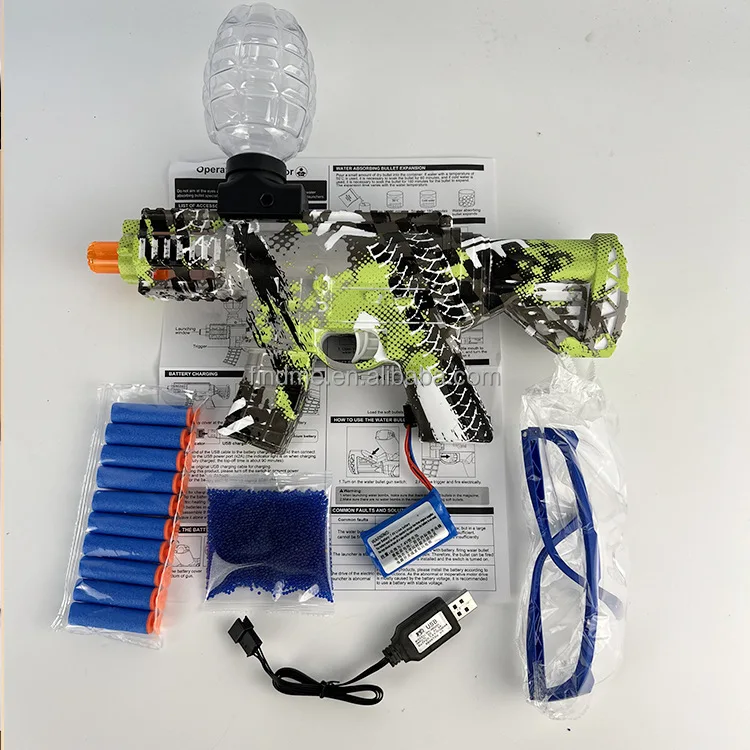 Amazon Hot Airsof Paintball Splat Gel Bead Gun Ak47/mp5/sm416/p90/mp9 Splatter Ball Gun Orbie