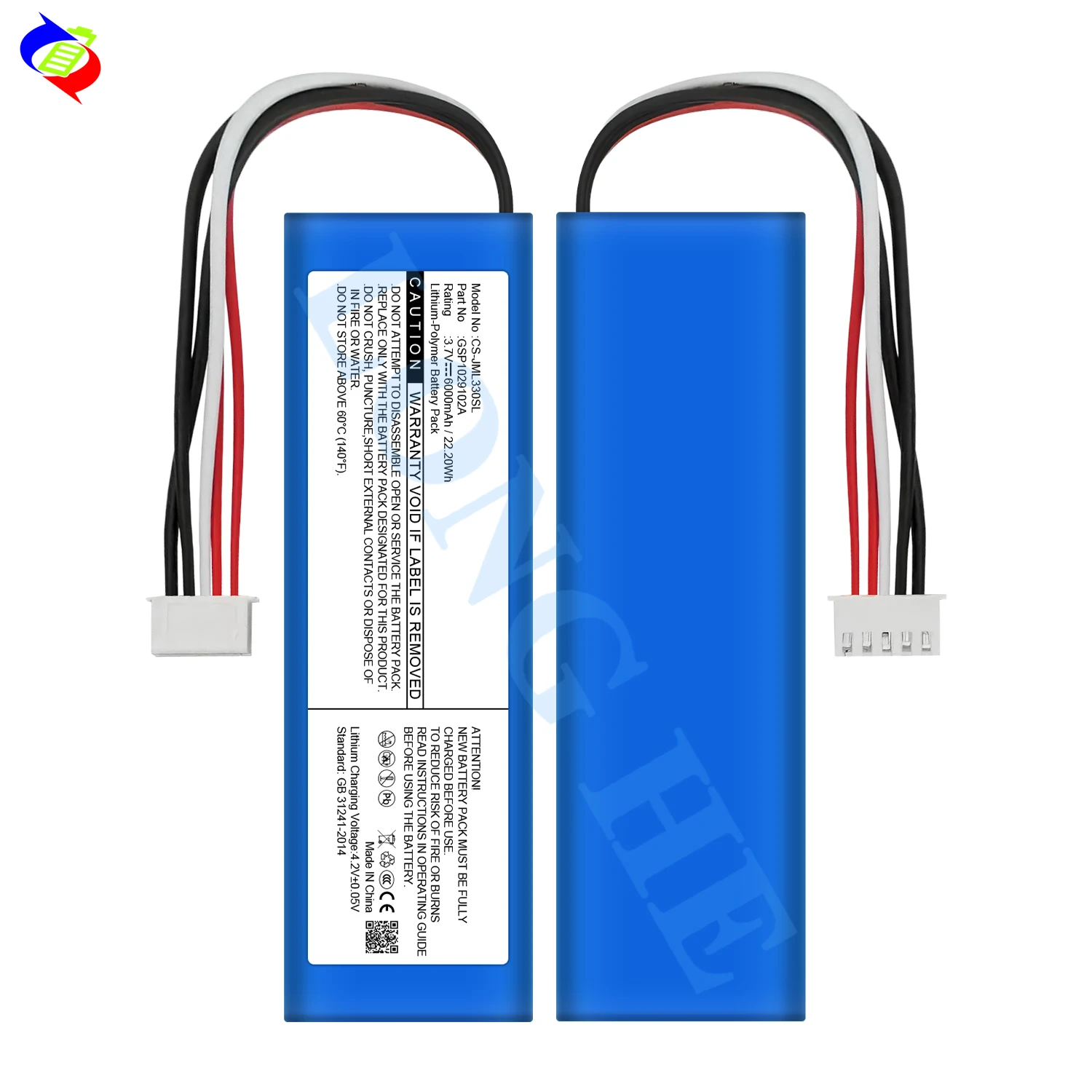 BATERIA PARA JBL CHARGE 3 GSP1029102A 330SL 3.7V 6000MAH 22.2WH POLIMERIO DE LITIO