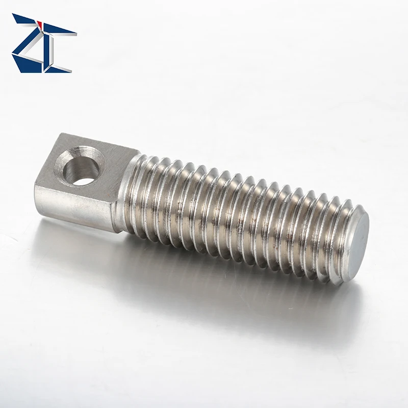 product custom stainless steel 304 fish eye bolt micro machining drilling spring anchors wrench flats hex bolt with hole-43