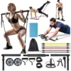 Black threaded Pilates bar with TPE 200-pound pull rope cover