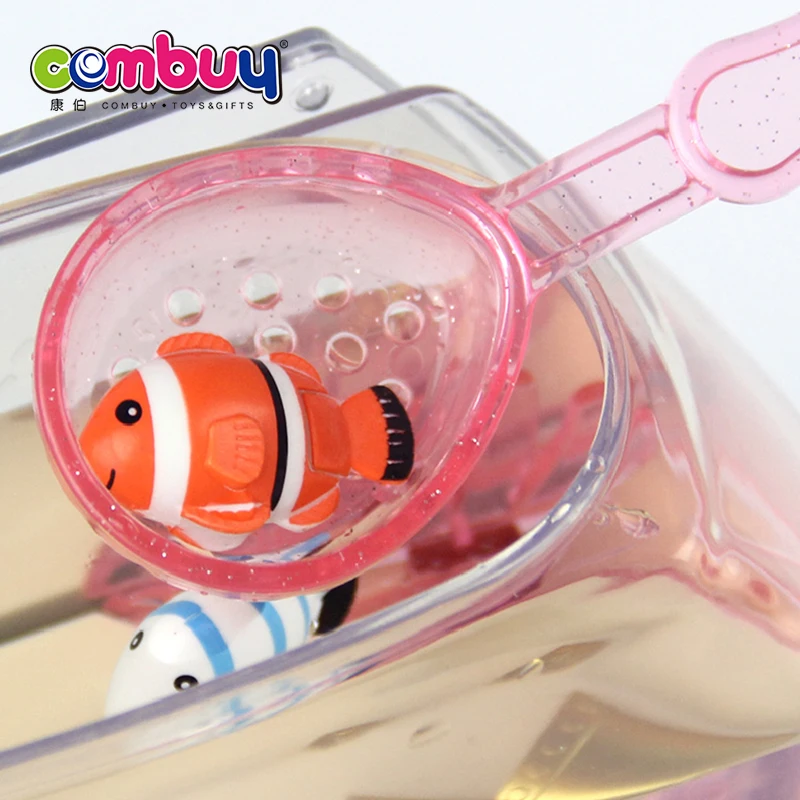 Simulation Night Light Aquarium Interactive Feeding Pet Game Kids Fish tank Toy