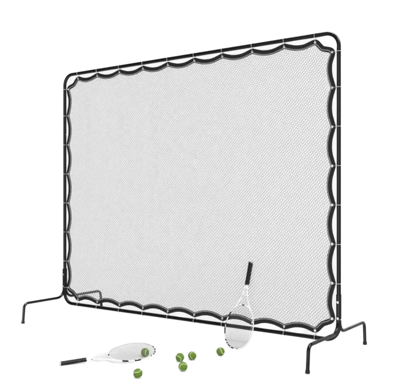 Professional Adjustable Portable Steel Tennis Rebound Net 9ftx7ft Tennis Court Gear Volley Training Equipment for Players
