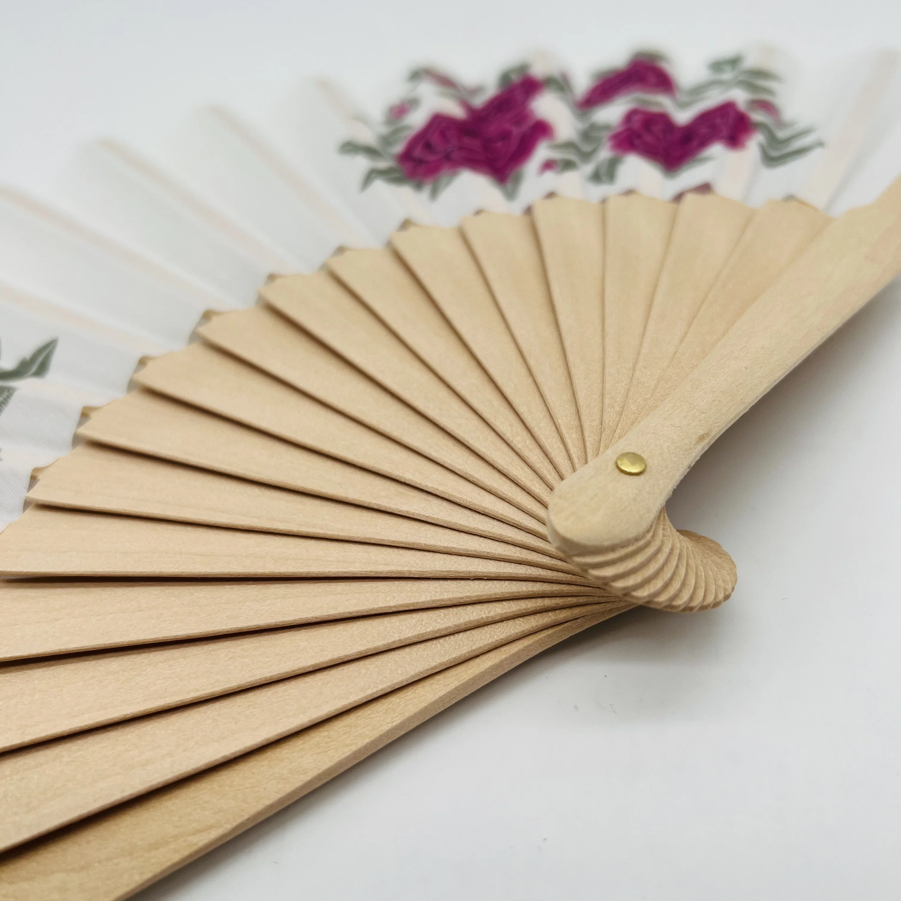 Éventail pliable en papier,yellow--Éventail Pliant En Dentelle Pour