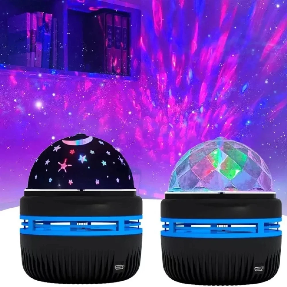 5v星空银河投影仪夜光天空彩色显示卧室游戏室USB自动旋转氛围卧室派对