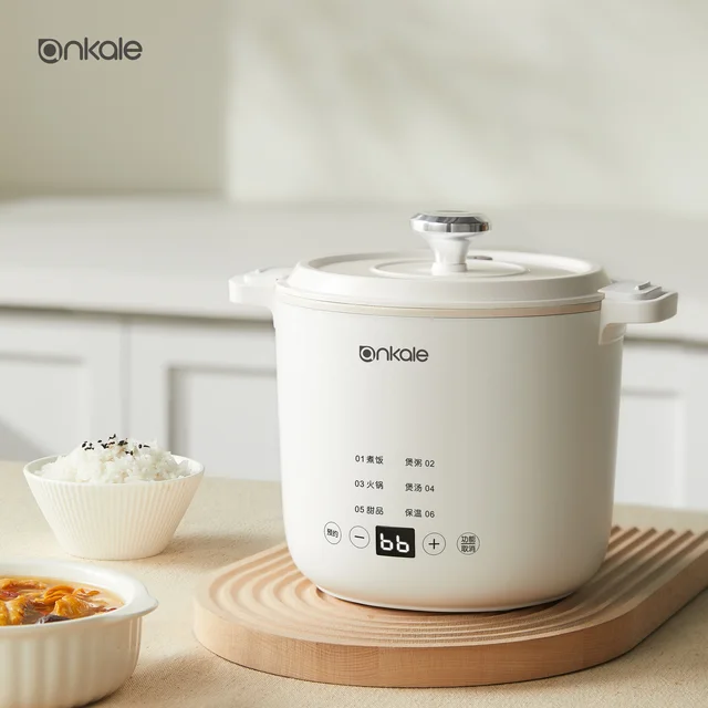 Mini Size 1.5L Multi-function Micro-pressure Cooker Food Grade White Ceramic Oil Smart Electric Pressure Cooker for Home Kitchen