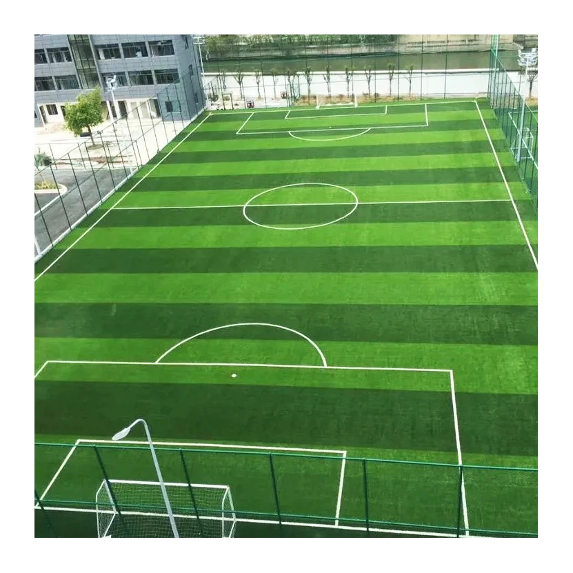 JS Soccer Synthetic Turf White Line Artificial Grass Carpets for Football Stadium Pitch