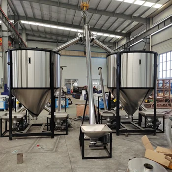 2000KG Plastic Resin Blender Vertical Plastic Mixer With Drying and Heating Function Plastic Pellet Mixing Hopper