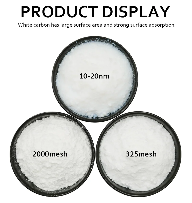 Nano White Carbon Black Silica SiO2 300 Mesh Precipitated Silica Powder factory
