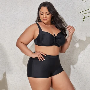 Printed Color One-Piece Women's Swimsuit Plus Size Fashion Swimwear Push up With Padded Beachwear Bathing Sui