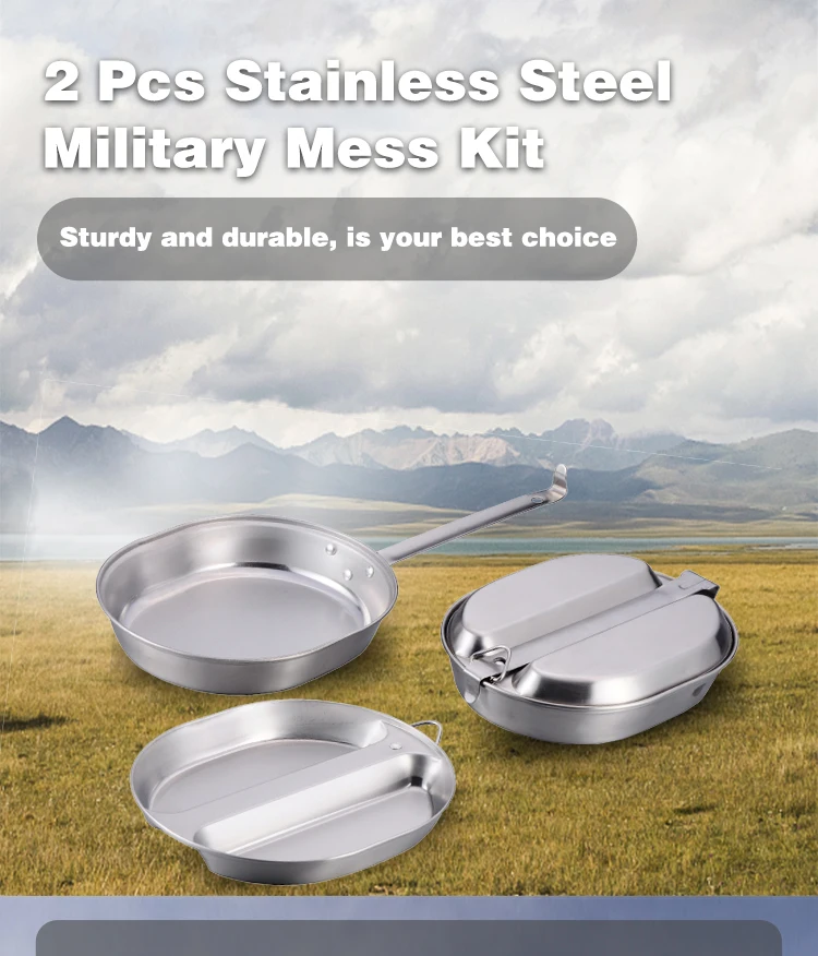 Factory Direct Sale Newly Design Detachable Handle Oval Mess Tin Tiffin Lunch Box Stainless Steel With Lid manufacture