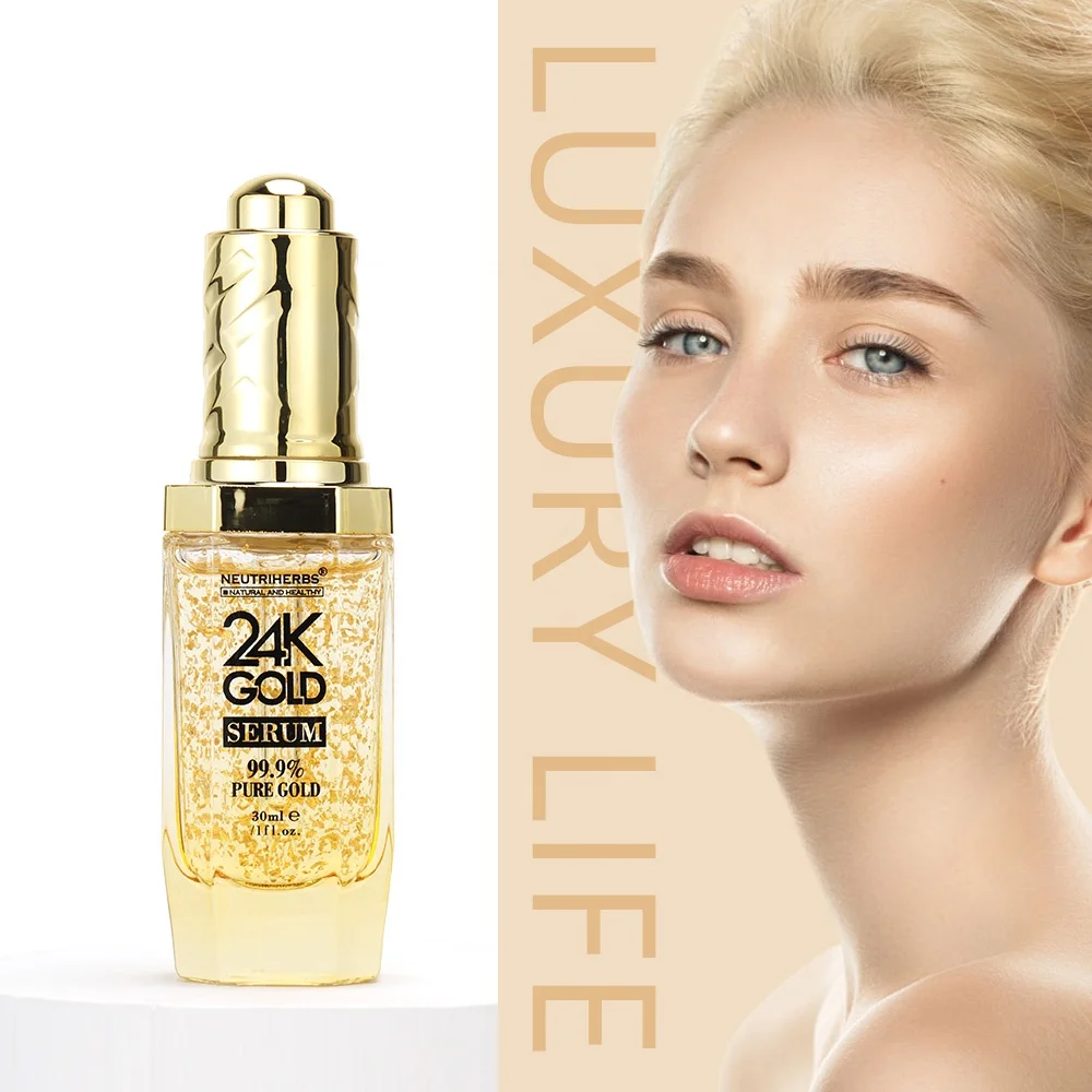 Korean Oem Instant Face Lift Anti Aging Private Label Collagen 24K Gold Serum