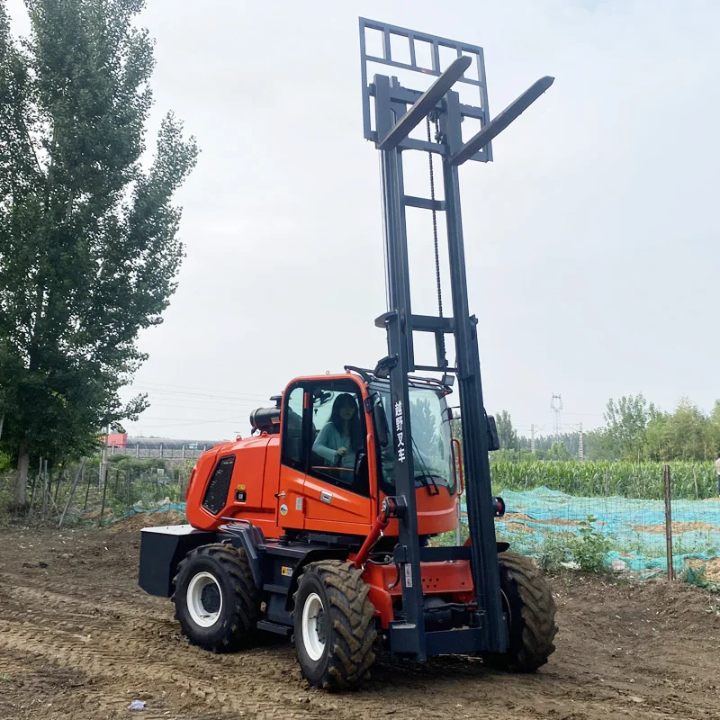 Free Shipping 1.5Ton 2Ton 2.5Ton 3Ton 5Ton CE SDJG Warehouse Indoor Lithium Battery 4X4 Elektrikli 4 Wheel Electric Forklift