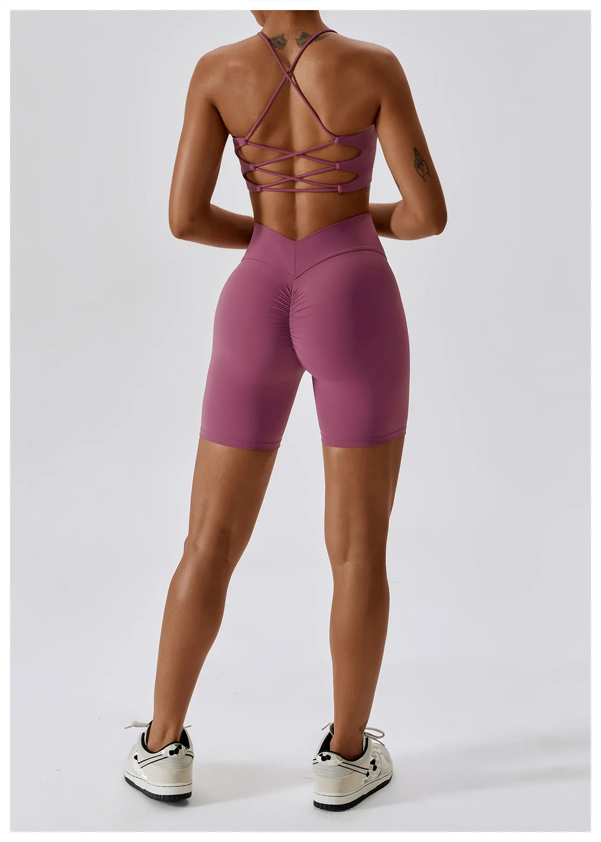 2023 New Women Workout Sets Scrunch Butt Leggings Shorts And Strap