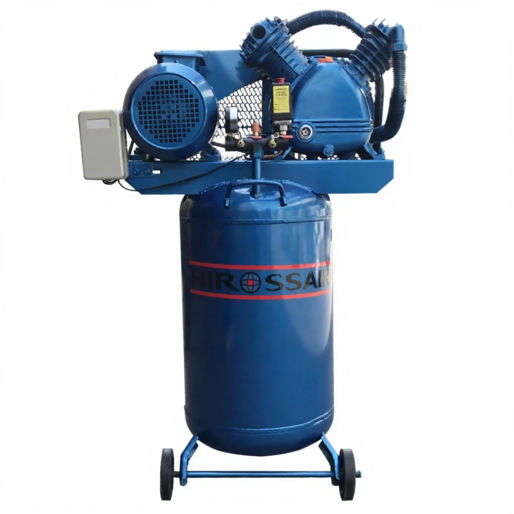 Portable 14-Bar Vertical Storage Air Compressor Factory Sale AC Power Piston Type Air Cooled Core Motor Engine Bearing