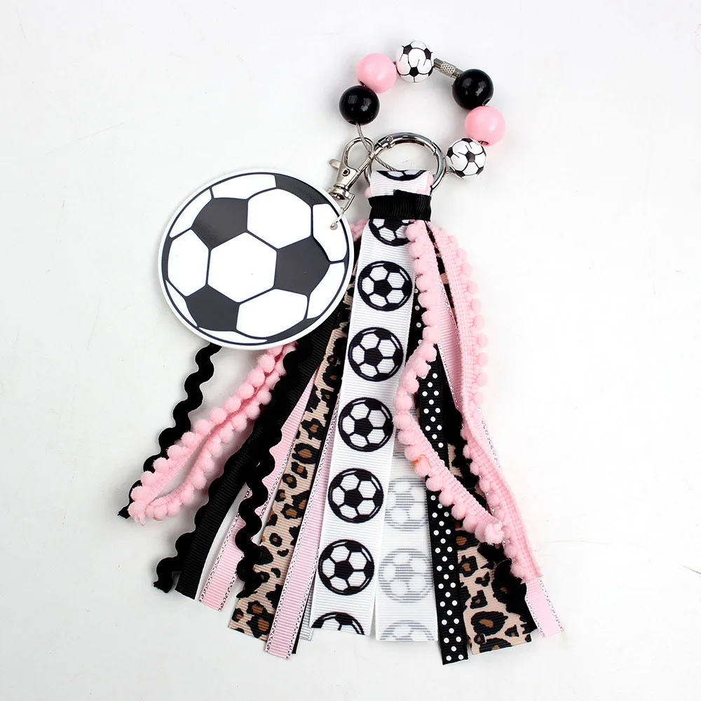 2026 FootballWorld Cross Border Carabiner Keychain Football Shaped Tassel Ornament Alloy Cartoon New Hot Product