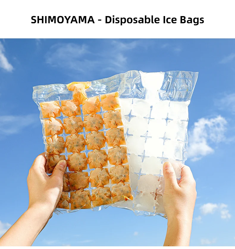 Shimoyama 24 Grids Disposable Ice Making Bags Ice Cube Tray Mold Makes