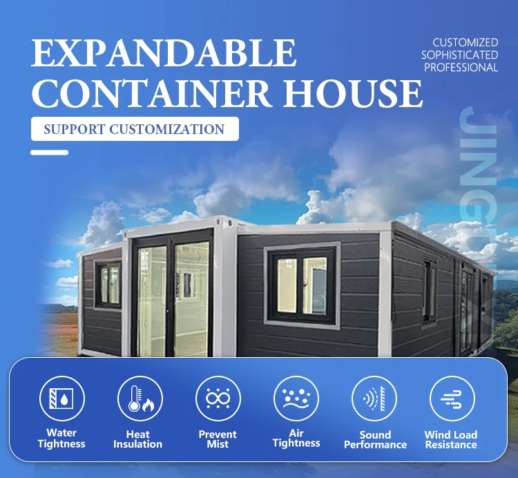 20Ft 40Ft Expandable Prefabricated Container House Steel Sandwich Panel ...