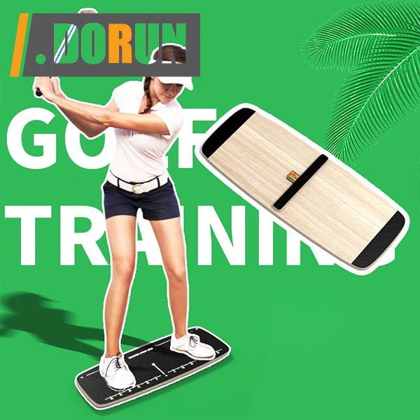Movemate Wood Wobble Board Set Stability Trainer for Figure Skating and Golf Balance Training with Physical Therapy Benefits