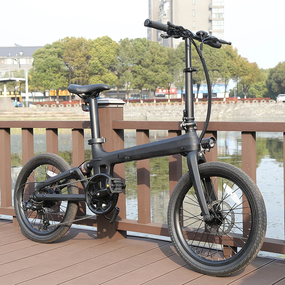 Kuake 20 Inch 250W Carbon Fiber E Bike Foldable Versatile