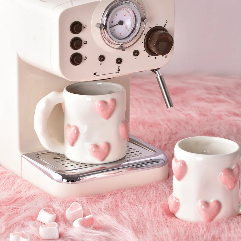 2 Tasses De Bain De Bouche Nuage Rabyleo - PP, 400ml, Rose Clair Et Blanc Cassé