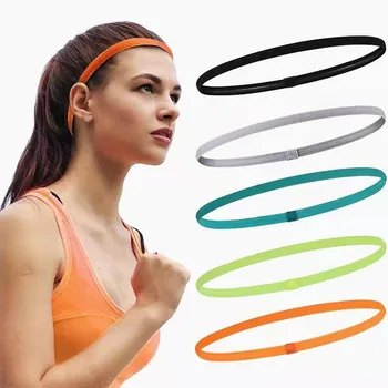 Unisex non-slip silicone strip sweat guide sports hair bands sweatbands simple fitness yoga running football headband