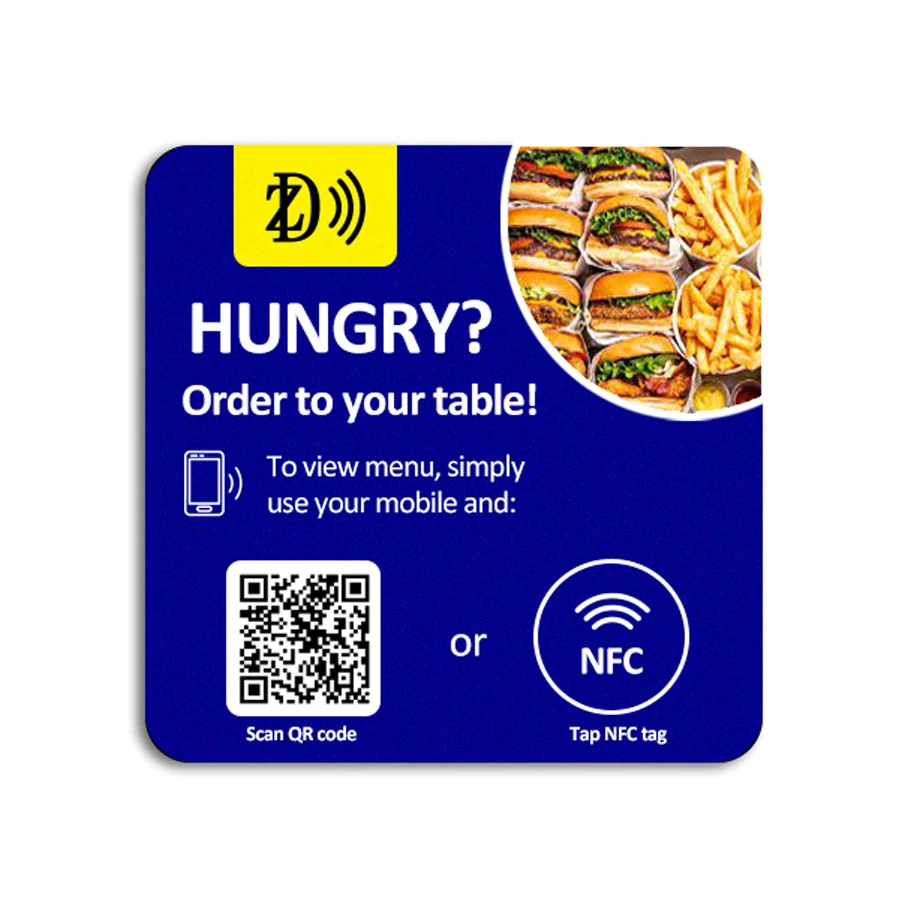 Programmable Mhz Rfid Tag Menu Labels Square Restaurant Desk Tap Menu Nfc Tags Buy Nfc