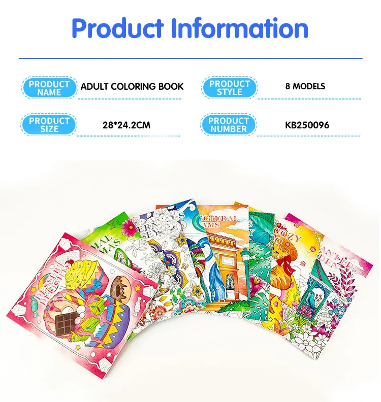 product custom unique drawing activities adult coloring books for women mental health-14