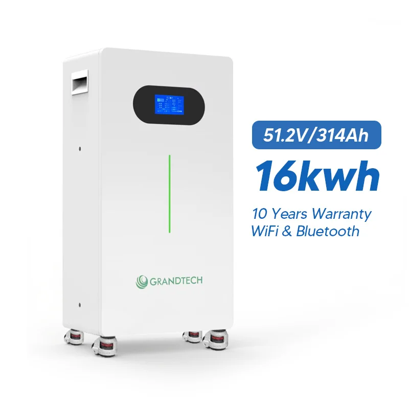 16kWh 51,2 V 314 Ah Napenergia-tároló LiFePO4 lítium akkumulátor csomag Függőleges mozgatható 48 V BMS aktív kiegyensúlyozó áramköri megszakítóval