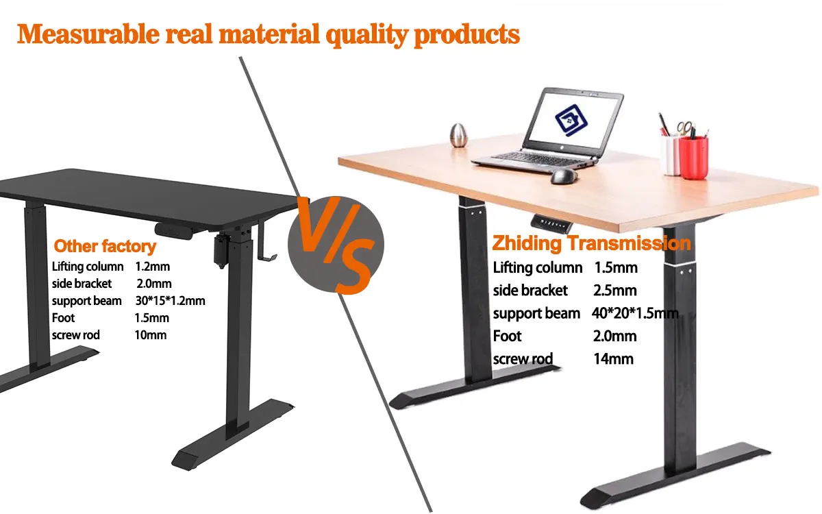 ZD DESK Ergonomic Smart Custom Computer Table Black Mechanical Electric Adjustable PC Gaming Desk
