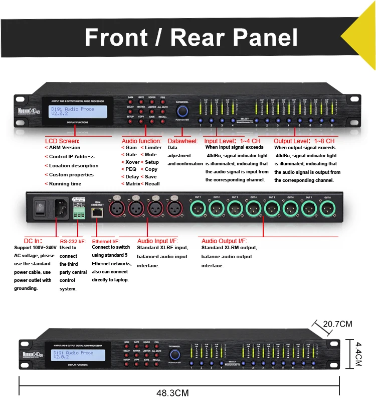 Nuoxun 260 Speaker Management System With Control Software DSP Speaker Processor