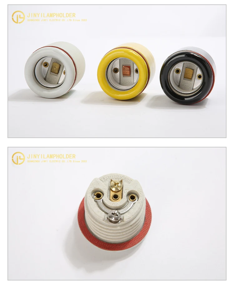 Jinyi E26 250v 660w Ceramic Lamp Socket Have Certification High Temperature Resistant For Lamp