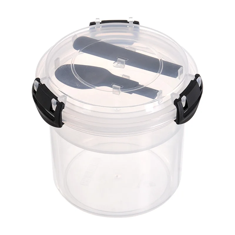 DS1914 Food Storage Containers for Oatmeal Yogurt Cereal Milk Breakfast on the Go Cups Overnight Oats Containers with Lids Set